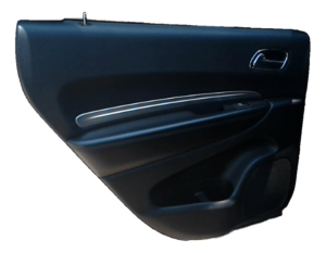 2011-2021 Dodge Durango Black Door Interior Trim Panel with Power Windows and Locks - Rear, Left (Driver) (Used OEM)