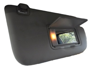 2013-2019 Ford Escape Gray Sun Visor with Illuminated Vanity Mirror - Right (Passenger) (Used OEM)