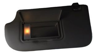 2013-2019 Ford Escape Gray Sun Visor with Illuminated Vanity Mirror - Left (Driver) (Used OEM)