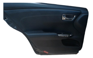 2013-2018 Toyota Avalon Black Door Interior Trim Panel with Power Windows and Locks - Rear, Left (Driver) (Used OEM)