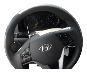 2016-2018 Hyundai Tucson Black Tilt Steering Column with Cruise and Radio Controls (Used OEM)