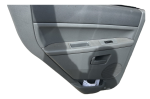 2006-2010 Jeep Commander Gray Door Interior Trim Panel - Rear, Right (Passenger) (Used OEM)