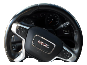 2019 GMC Acadia Black Tilt Steering Column with Cruise and Radio Controls (Used OEM)