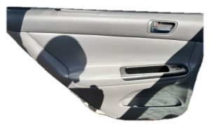 2002-2006 Toyota Camry Gray Door Interior Trim Panel with Power Windows and Locks - Rear, Left (Driver) (Used OEM)