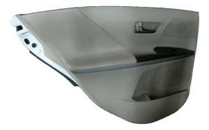 2009-2015 Toyota Venza Tan Door Interior Trim Panel with Power Windows and Locks - Rear, Left (Driver) (Used OEM)