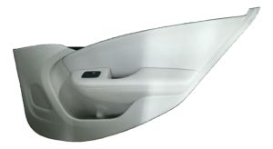 2015-2017 Chrysler 200 Gray Door Interior Trim Panel with Power Windows and Locks - Rear, Right (Passenger) (Used OEM)