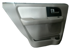 2003-2006 Lincoln Navigator Tan Door Interior Trim Panel with Power Windows and Locks - Rear, Left (Driver) (Used OEM)