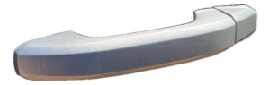 2014-2019 Chevrolet Silverado 1500 Silver Exterior Door Handle without Passive Entry - Rear, Left (Driver) (Used OEM)