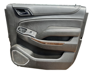2015-2020 GMC Yukon XL Black Door Interior Trim Panel - Rear, Right (Passenger) (Used OEM)