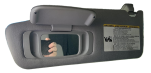 2008-2019 Toyota Sequoia Gray Non-Illuminated Sun Visor - Left (Driver) (Used OEM)