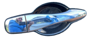 2013-2020 Nissan Pathfinder Black Exterior Door Handle Assembly - Rear, Right (Passenger) (Used OEM)