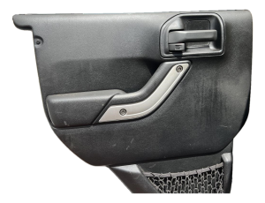 2011-2018 Jeep Wrangler Black Door Interior Trim Panel - Rear, Left (Driver) (Used OEM)