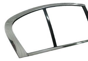 2015 INFINITI Q40 Chrome Door Glass with Chrome Trim - Rear, Right (Passenger) (Used OEM)