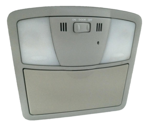 2008-2012 Nissan Rogue Gray Overhead Roof Console with Map Lamps (Used OEM)