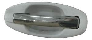 2001-2006 Hyundai Santa Fe White Exterior Door Handle - Rear, Right (Passenger) (Used OEM)