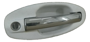 2001-2006 Hyundai Santa Fe White Exterior Door Handle - Front, Right (Passenger) (Used OEM)