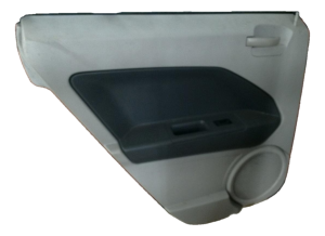 2007-2012 Dodge Caliber Gray Door Interior Trim Panel with Power Windows and Locks - Rear, Left (Driver) (Used OEM)