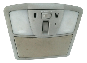 2008-2013 INFINITI G37 Tan Overhead Console Panel with Map Lights (Used OEM)