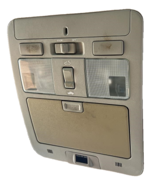 2007 INFINITI M45 Tan Roof Console Panel with Map Lights (Used OEM)