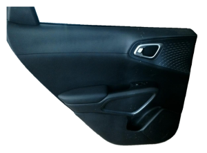 2020-2024 Kia Soul Black Door Interior Trim Panel with Power Windows and Locks - Rear, Left (Driver) (Used OEM)