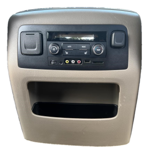 2016-2020 GMC Yukon XL Tan Floor Console Panel with Column Shifter and Entertainment System (Used OEM)