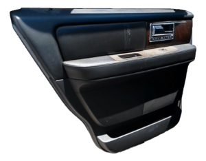 2007-2014 Lincoln Navigator Black Door Interior Trim Panel - Rear, Left (Driver) (Used OEM)