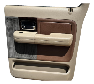 2006-2008 Lincoln Mark LT Tan Door Interior Trim Panel - Rear, Right (Passenger) (Used OEM)
