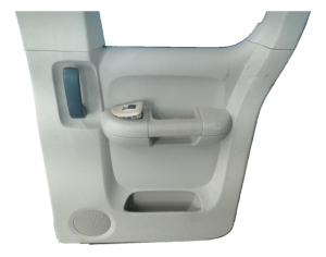 2007-2014 GMC Sierra 2500 HD Tan Door Interior Trim Panel with Power Windows and Locks - Rear, Right (Passenger) (Used OEM)