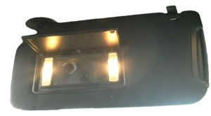 2015-2020 Dodge Charger Black Illuminated Sun Visor without Garage Door Opener - Left (Driver) (Used OEM)