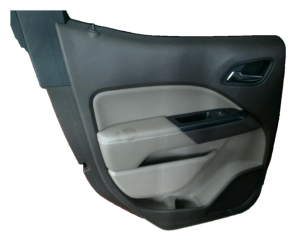 2015-2022 GMC Canyon Brown Door Interior Trim Panel with Power Windows and Locks - Rear, Left (Driver) (Used OEM)