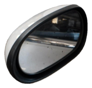 2002-2008 Jaguar X-Type White Power Door/Side View Mirror - Left (Driver) (Used OEM)