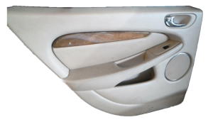 2001-2008 Jaguar X-Type Tan Door Interior Trim Panel with Power Windows and Locks - Rear, Left (Driver) (Used OEM)