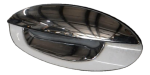 2002-2008 Jaguar X-Type White Chrome Exterior Door Handle - Rear, Left (Driver) (Used OEM)