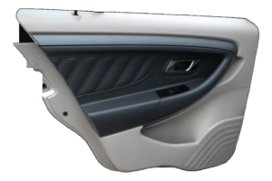 2010-2012 Ford Taurus Gray Door Interior Trim Panel with Power Windows and Locks - Rear (Used OEM)