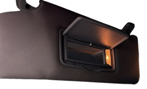 2010-2014 Ford F-150 Gray Illuminated Sun Visor without Garage Door Opener - Left (Driver) (Used OEM)