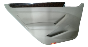2012-2019 Volkswagen Passat Tan Door Interior Trim Panel with Power Windows and Locks - Rear, Left (Driver) (Used OEM)