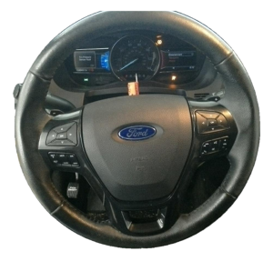 2016-2017 Ford Police Interceptor Utility Black Tilt and Telescopic Steering Column with Cruise and Radio Controls (Used OEM)