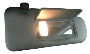 2009-2013 INFINITI G37 Gray Illuminated Sun Visor - Right (Passenger) (Used OEM)