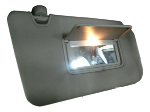 2018-2020 Nissan Rogue Tan Illuminated Sun Visor - Right (Passenger) (Used OEM)