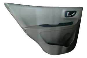 2001-2006 Hyundai Santa Fe Tan Door Interior Trim Panel with Power Windows and Locks - Rear, Left (Driver) (Used OEM)