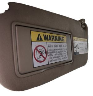 2001-2004 Hyundai Santa Fe Tan Sun Visor without Vanity Light - Left (Driver) (Used OEM)