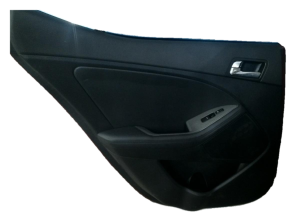 2011-2015 Kia Optima Black Door Interior Trim Panel with Power Windows and Locks - Rear, Left (Driver) (Used OEM)