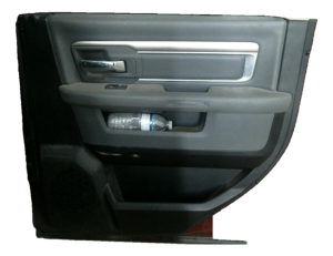 2019-2024 Ram 1500 Black Door Interior Trim Panel with Power Windows and Locks - Rear, Right (Passenger) (Used OEM)