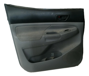 2005-2015 Toyota Tacoma Gray Door Interior Trim Panel with Power Windows and Locks - Rear, Left (Driver) (Used OEM)