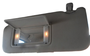2010-2014 Subaru Legacy Gray Sun Visor with Dual Bulb Vanity Light - Left (Driver) (Used OEM)