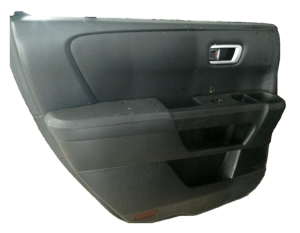 2009-2015 Honda Pilot Black Door Interior Trim Panel - Rear, Left (Driver) (Used OEM)