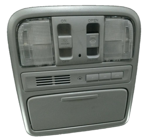 2009-2015 Honda Pilot Gray Overhead Console Panel with Garage Door Opener and Sunroof Switch (Used OEM)