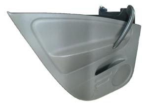 2006-2007 Saturn Vue Gray Door Interior Trim Panel with Power Windows and Locks - Rear, Left (Driver) (Used OEM)