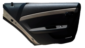 2007-2009 Saturn Aura Tan Door Interior Trim Panel with Power Windows and Locks - Rear, Left (Driver) (Used OEM)