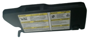 2007-2009 Jeep Wrangler Black Sun Visor - Left (Driver) (Used OEM)